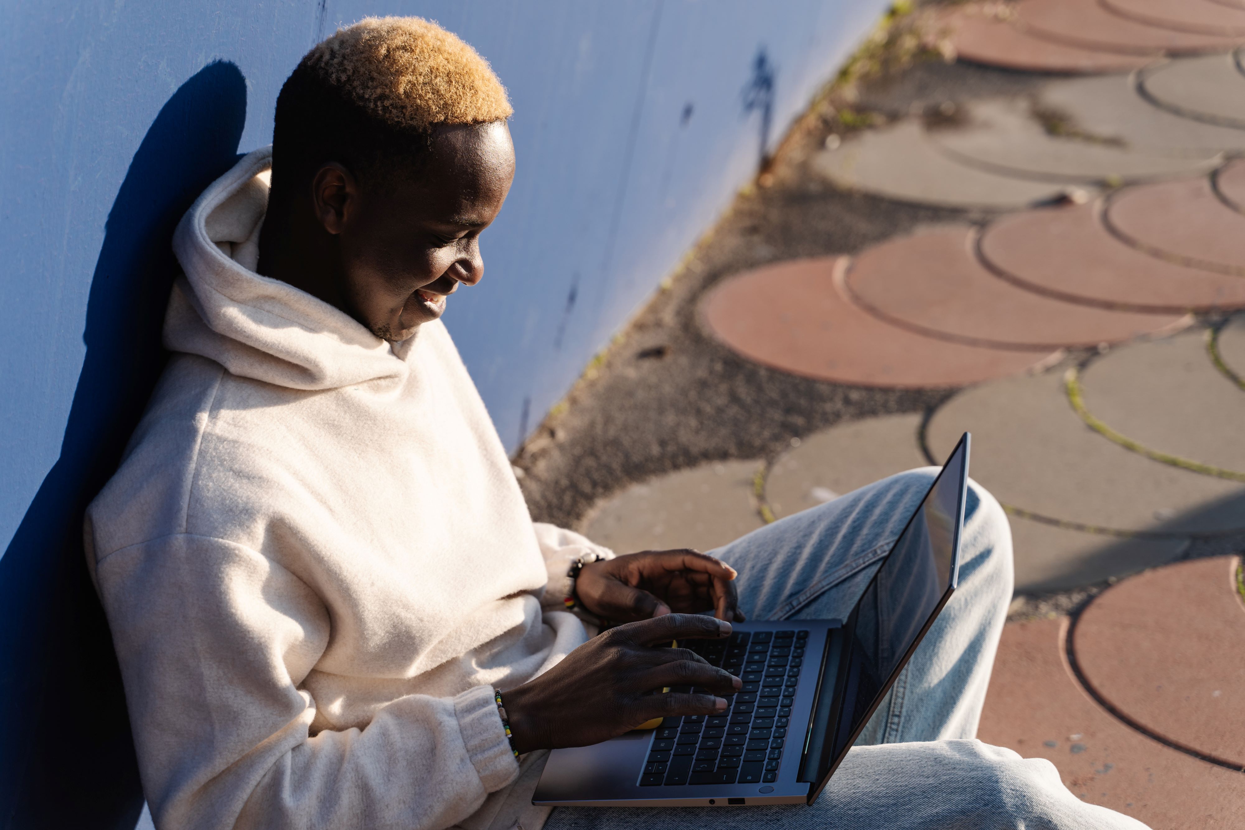 Student using portal